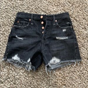 NWOT Free People black denim shorts